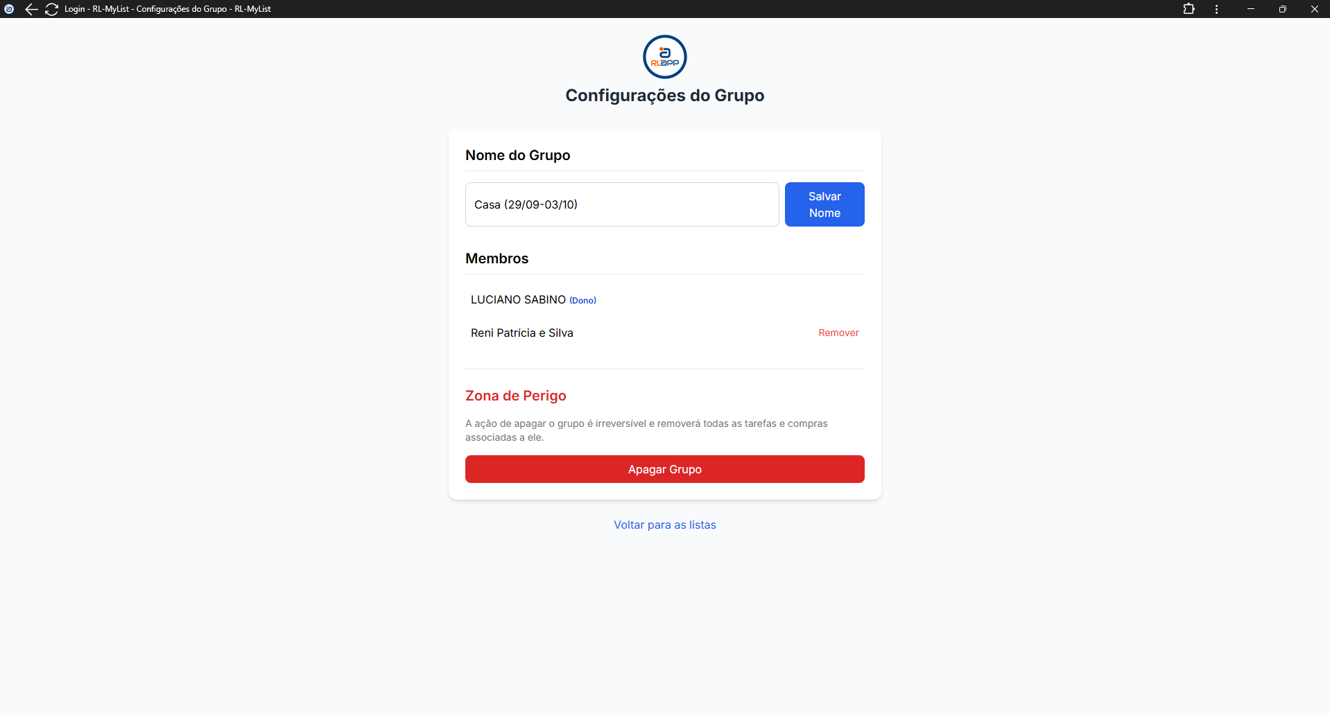 Ilustração de listas compartilhadas